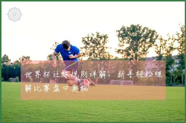 世界杯让球规则详解，新手轻松理解比赛盘口奥秘